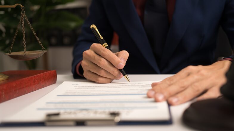 A 501c3 attorney signs documents.